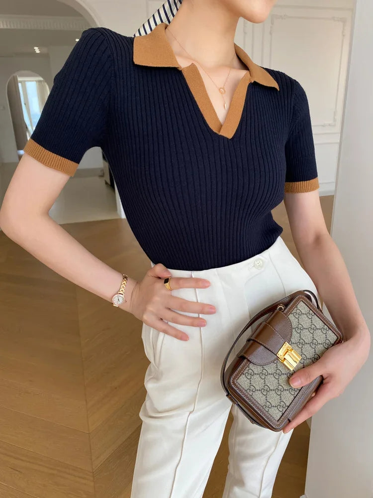 Olivia | Ribbineulottu poolopaita